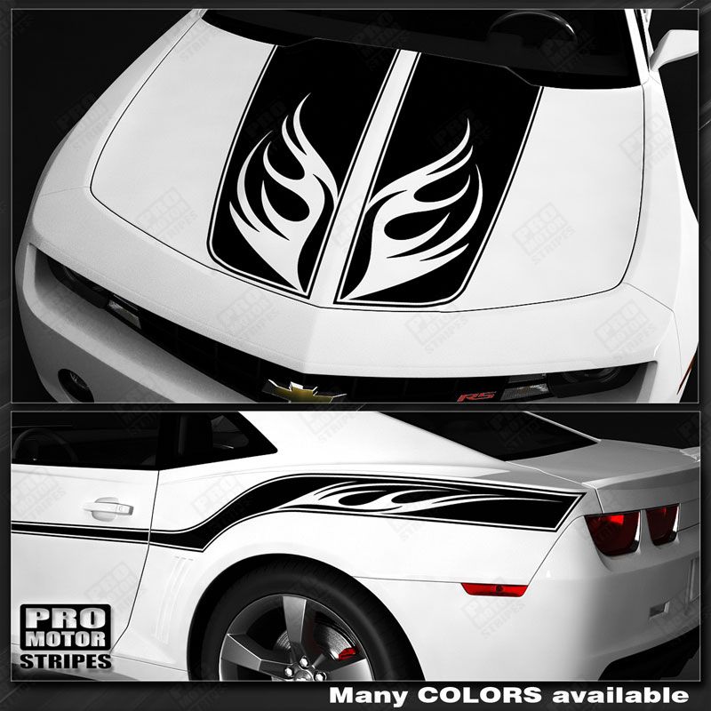 Chevrolet Camaro Racing Wings Top and Side Stripes 2010 2011 2012 2013 ...