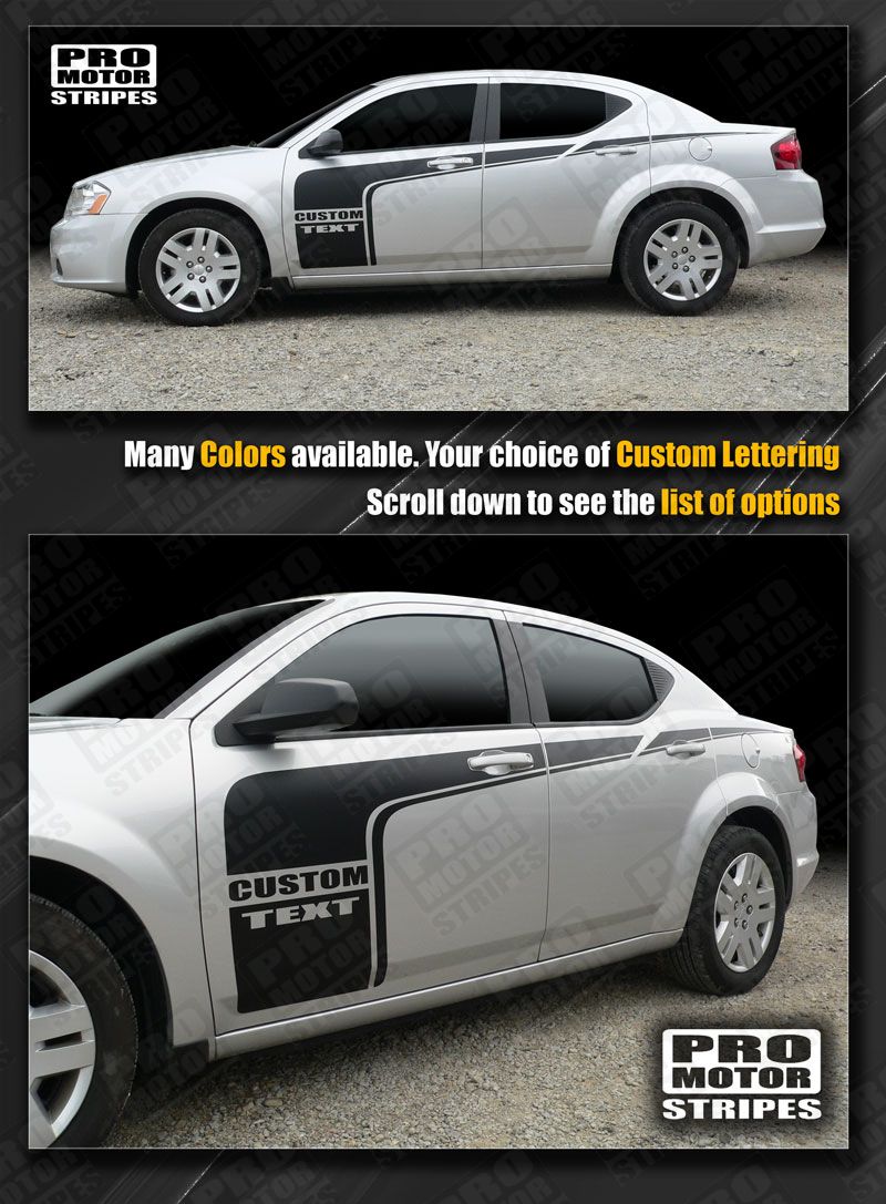 Dodge Avenger Side Accent Hockey Stripes Decals 2008 2009 2010 Pro ...