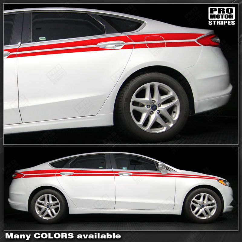 Ford Fusion 2013 2019 Sport Accent Side Double Stripes Decals Choose Color Ebay