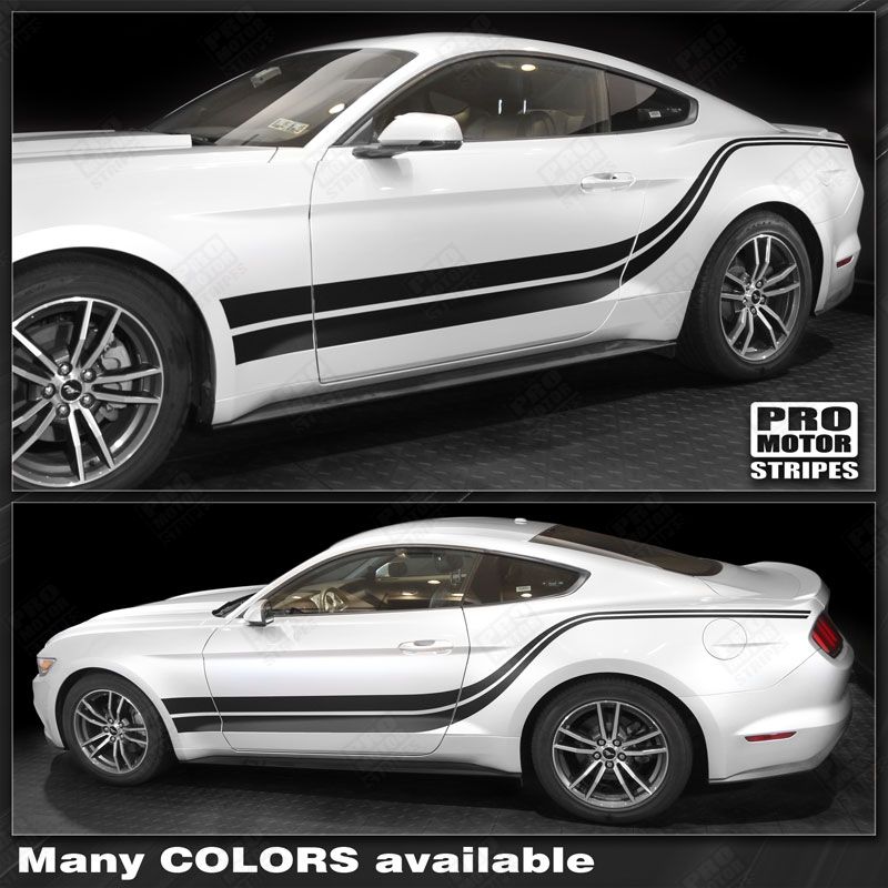 Choose Color Ford Mustang 2015-2019 Cobra Style Multi-Color Side Stripes